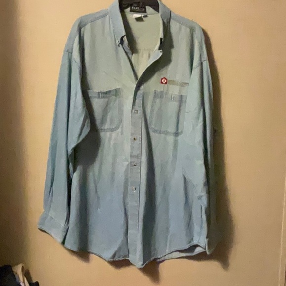 Men's Light Blue Casual Button Down Shirt - Picture 1 of 4